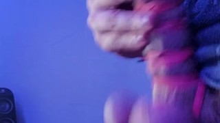 22nd ruined orgasm, long painful orgasm with 12 rubber bands restricting cock and balls tight
