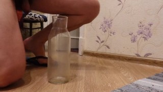 pissing in a bottle