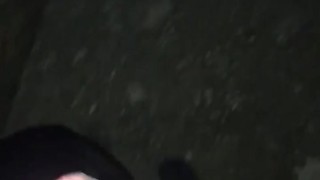 Sneaking out to cum on my street -nearly caught-