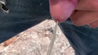 Pissing in public again in front of busy road at work