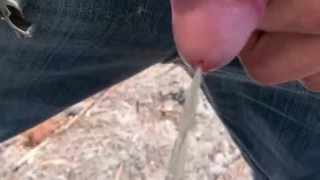 Pissing in public again in front of busy road at work