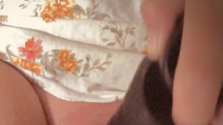 Swollen Pussy Loves Black Dildo