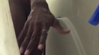 Black masked shower solo