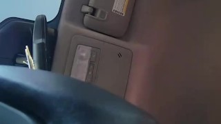 Public pussy play in my car I COULDNT HELP MYSELF