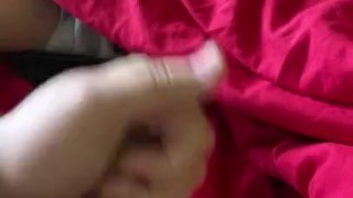  video of me wanking off until I cum on my body 