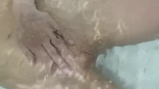 Sexy hot girl lying in the bath 