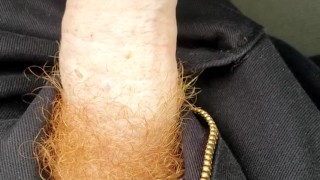 Tiny ginger dick coming out to play and say hello