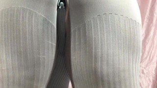 Pink pantyhose ebony bbw