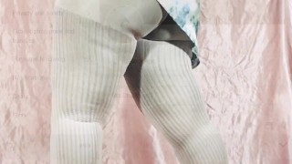 Pink pantyhose ebony bbw