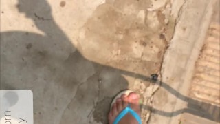 AMPUTEE guy walking with crutches