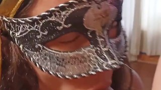 Egyptian Goddess sucks big cock for cum
