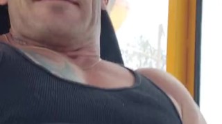 Construction workers strokes thick cock to his wyld thoughts. Can u cum with me? 