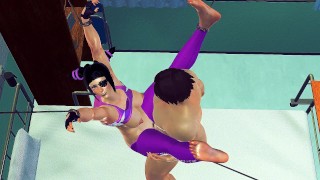 Baki fucks Juri Han Hanging in hospital 3d hentai