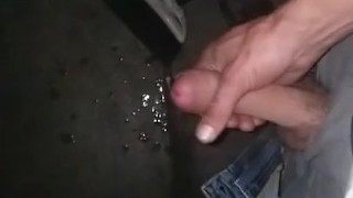 Shooting some slow motion cum in the garage