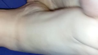 Holiday weekend footjob with watermelon painted toes, lots of precum and huge edging cumshot. 