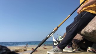 fishing the sound of the sea and waves peace and happiness