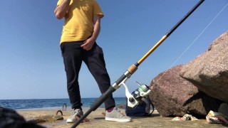 fishing the sound of the sea and waves peace and happiness