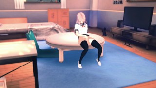 SAKURA MASTURBATES ON TABLE and gets extreme shaking orgasm | anime porn uncensored NARUT[3d hentai]