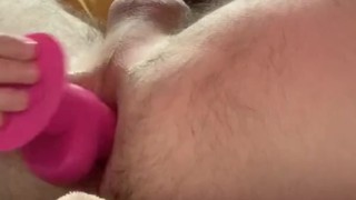 Dildo fucking straight boy solo
