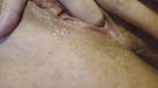 Cute teen fingering wet pussy and clit after pulsating orgasms!