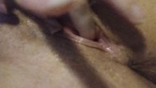 Cute teen fingering wet pussy and clit after pulsating orgasms!