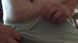 Big morning cumshot in briefs