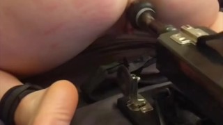Blonde slave girl anal hooked and machine dildo fucked by Daddy | Snapchat Tales