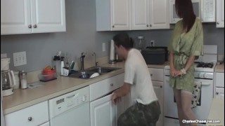 Big Titty Housewife Charlee Chase Calls Her Hung Plumber!