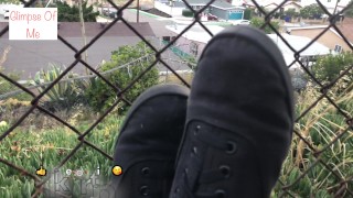 wiggling toes in her little black shoes - glimpseofme