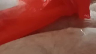 Jacking off to my girlfriend new thong!