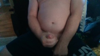 Jerking off and cumming all over myself