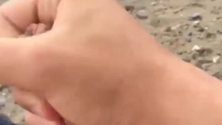 Quick wank on a beach