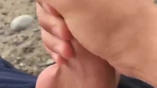 Quick wank on a beach