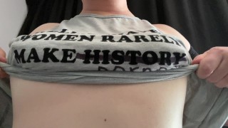 This is what a bratty titty drop looks like...adorable small boobs and nipples!! WATCH IN 4K