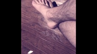 Rubbing feet with oil, the angles!! 