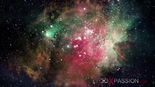 Hot alien sex in Saturn orbit. A sexy blonde loves her black cock