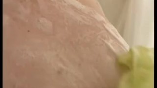 Gay Fat Chub lathers his big fat 300lb body while showering