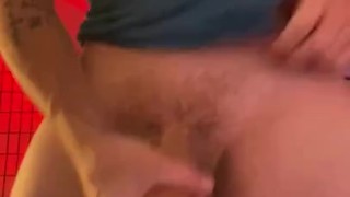 Your stepbro slapping his hard cock 