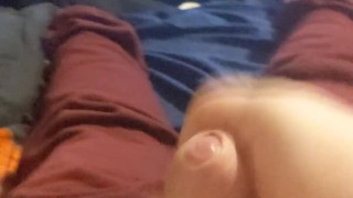 Chubby Guy Cums on a Hot Summers Evening