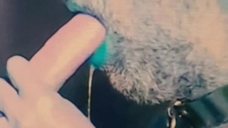 gagging on delicious and long dildo, wish it your dick sir