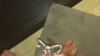 POV Testing out my new Gothic Hollow Urethral Sounding Rod Cumming through it for the first time