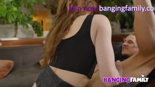 Banging Family - Red Head Tattooed Babe Rough Bang 