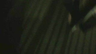 Blowing Bear on the Back Porch Again at Night