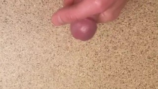 squirting all over the bathroom counter - cum shot