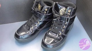 Shoe fetishism 靴フェチ　黒いブーツにブッカケる