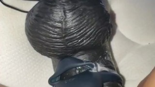 Horny Milf creams all over huge black cock!