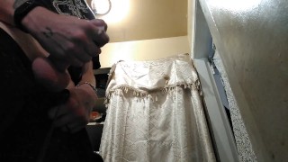 Jerking off in hallway