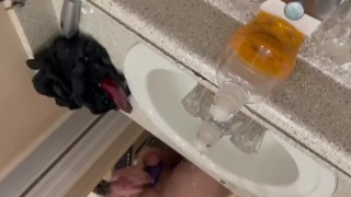 New cock ring leads to stroking my hard cock 