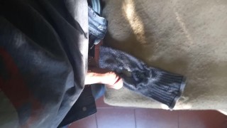 Gran Verga Eyaculando largando Leche en Camara Lenta Sobre media Sucia