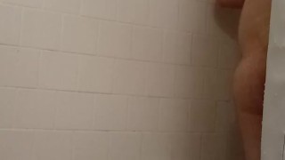 Shower jerk off after giving myself a haircut for the first time!!!